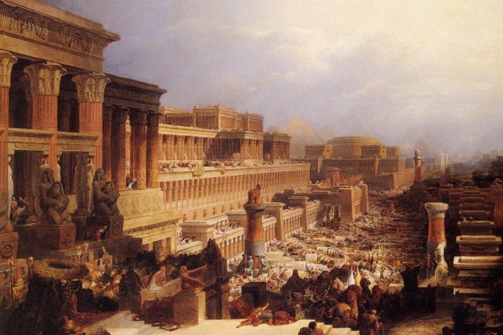 The Israelites Leaving Egypt by David Roberts. Oil on canvas, 1830