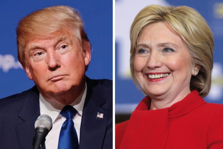 2016 Presidential candidates Donald Trump and Hillary Clinton