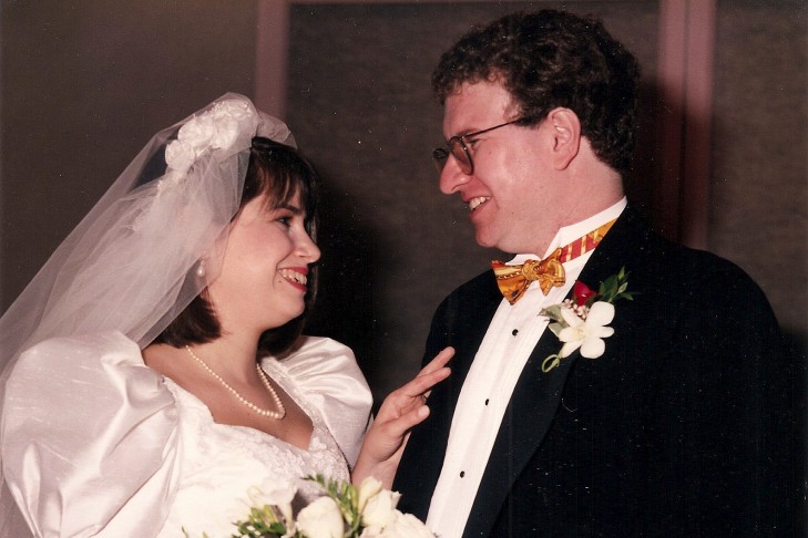 Judy and her husband, Ken, at their wedding in 1991.