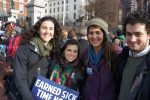Jewish Organizing Fellows (class of 2013-14)at a rally promoting Earned Sick Time in Massachusetts