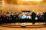 Combined choirs sing Love Train at the Project Manna Conert (Photo: Temple Beth Emmanuel)