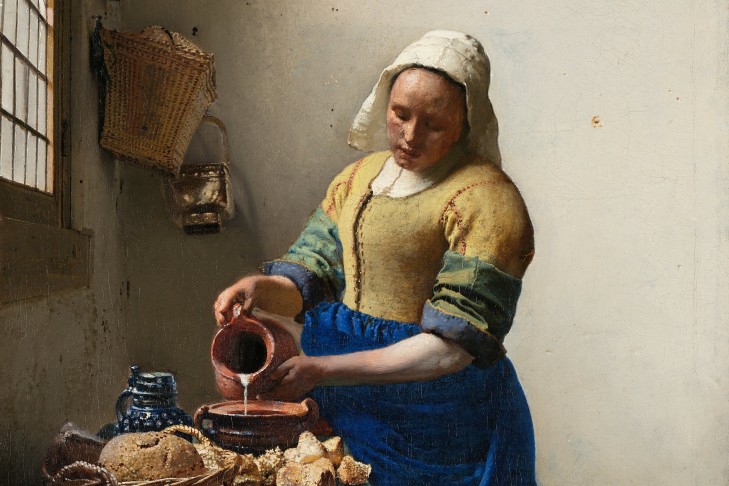 “The Milkmaid” by Johannes Vermeer (estimated 1657-1661)