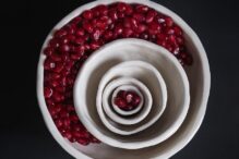 “Ripple Bowls” (porcelain ceramics) by Shirah Rubin (Photo: Dinner Geeks)