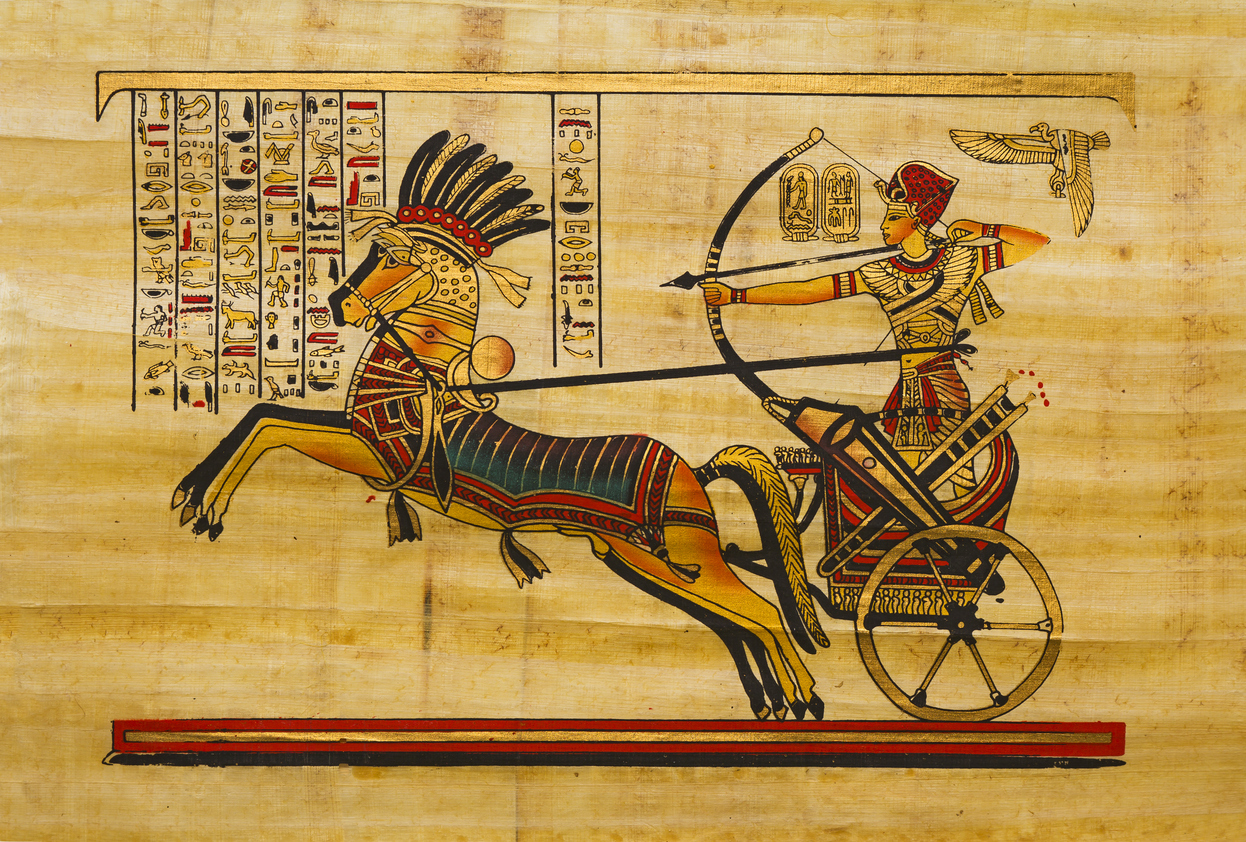 Колесница в древнем Египте Папирус