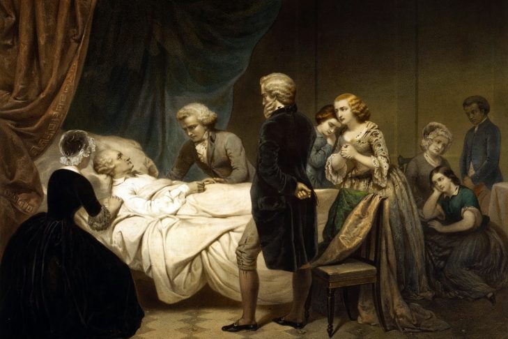 Washington on his Deathbed by Junius Brutus Stearns(1851)