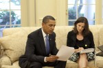 President Barack Obama and Sarah Hurwitz (Photo: Pete Souza/White House)
