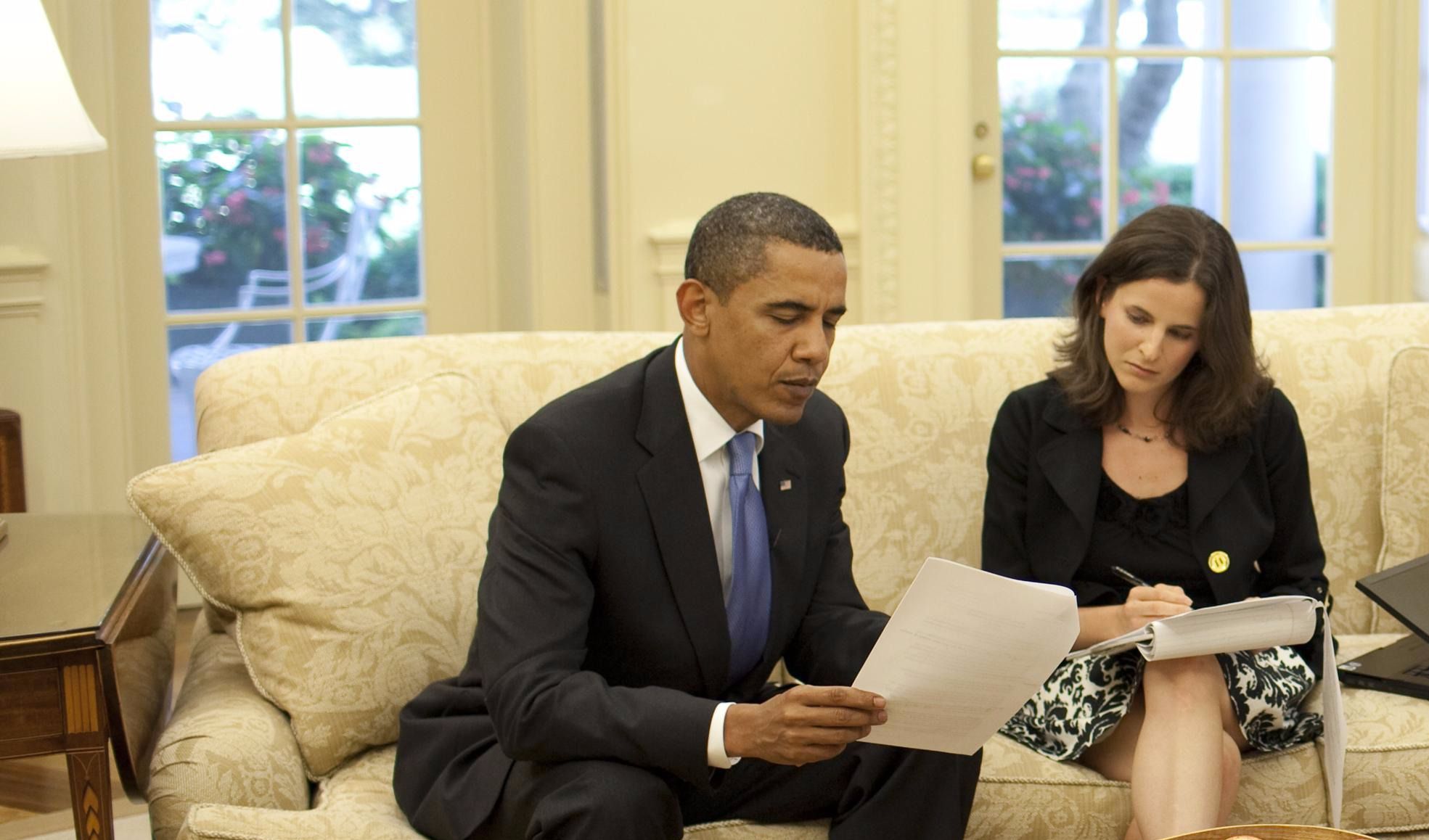 President Barack Obama and Sarah Hurwitz (Photo: Pete Souza/White House)
