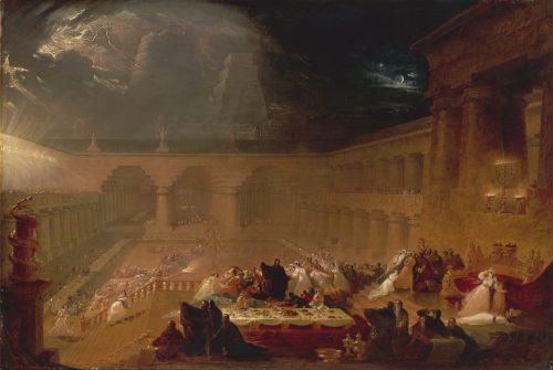 Belshazzar's Feast from the Book of Daniel (oil on canvas, John Martin, 1820)