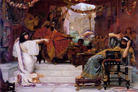 “Esther Denouncing Haman” (1888) by Ernest Normand “Esther Denouncing Haman” (1888) by Ernest Normand