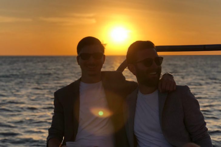 Mike and his husband in Israel (Courtesy Mike Iamele)