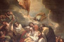 “Moses Receiving the Law on Mount Sinai” by Benjamin West