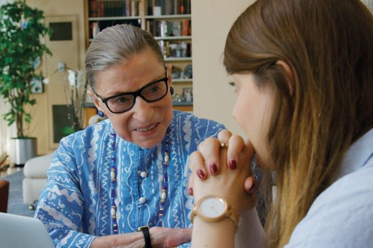 Justice Ginsburg with her granddaughter, Clara (“RBG” promotional still)