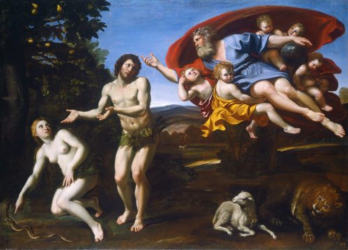 “The Rebuke of Adam and Eve” by Domenico Zampieri 