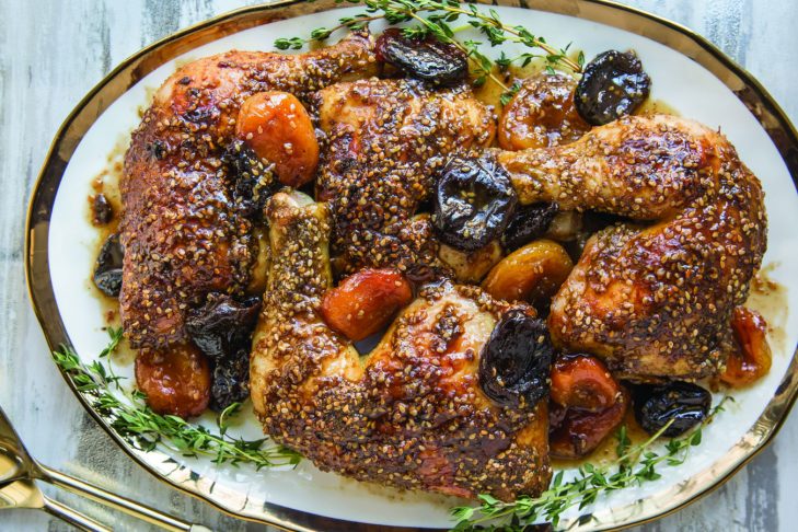 Honey Roasted Za'atar Chicken With Dried Fruit | JewishBoston