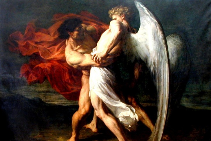 “Jacob Wrestling with the Angel” by Alexander Louis Leloir