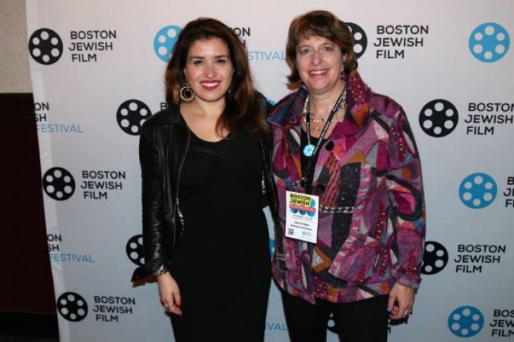 Jaymie Saks, right, with Ariana Cohen-Halberstam (Courtesy Boston Jewish Film)