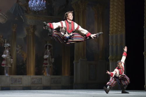 Isaac Akiba and Lawrence Rines in Mikko Nissinen’s “The Nutcracker” (Photo by Liza Voll, courtesy Boston Ballet)