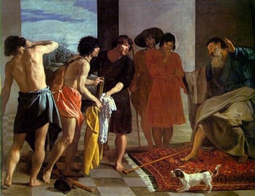 “Joseph’s Bloody Coat Brought to Jacob” (1630 by Diego Velazquez)