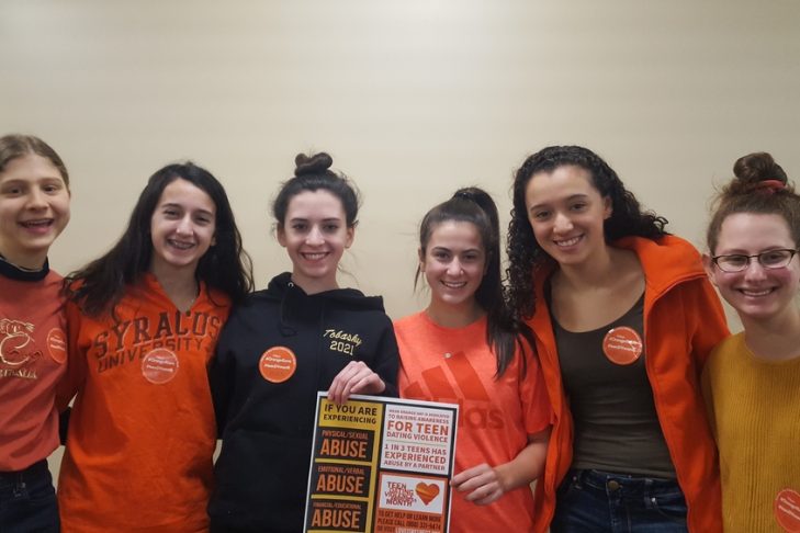 The JFCS TeenSafe cohort on Wear Orange 4 Love Day (Courtesy photo)