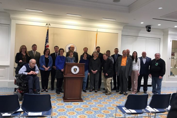 Attendees of the 2019 Parkinson’s Awareness Day event at the Massachusetts State House (Courtesy photo)