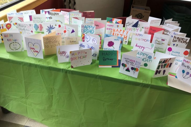 Birthday cards created by students from JCDS and GISB (Courtesy photo)