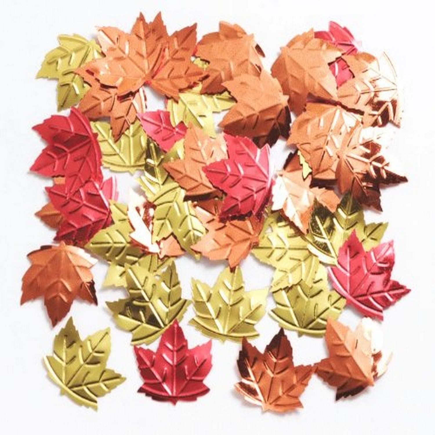 Embossed Maple Leaf Confetti