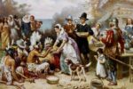 An artist's interpretation of the first Thanksgiving in Plymouth, Mass. (Photo: Wikimedia Commons)