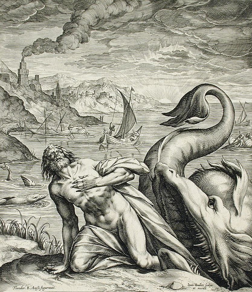“Jonah Spat Up By The Whale” Johannes Sadeler I, circa 1582