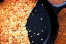 Passover potato kugel Baked in a cast iron skillet, you'll have more time to entertain guests