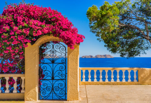 Beautiful sea view at the coast of Majorca island, Spain Mediterranean Sea