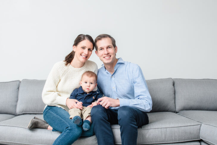 Rep. Jake Auchincloss with his wife, Michelle, and son, Teddy (Courtesy photo)
