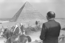 Menachem Begin in Egypt, visiting Khufu’s Pyramid, in 1979.MOSHE MILNER