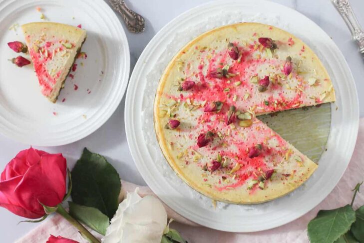 Ricotta cheesecake with rose cardamom and pistachios – ministry of curry 2