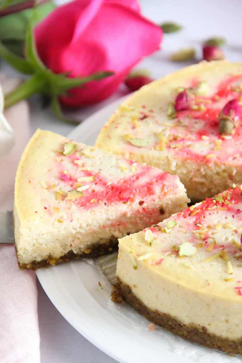 Ricotta cheesecake with rose cardamom and pistachios – ministry of curry 3