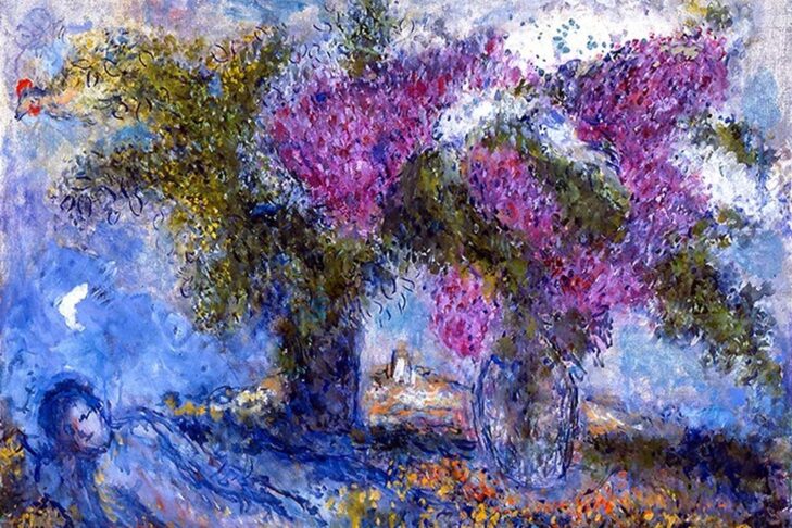 “Bouquets de Lilas a Saint-Paul” by Marc Chagall