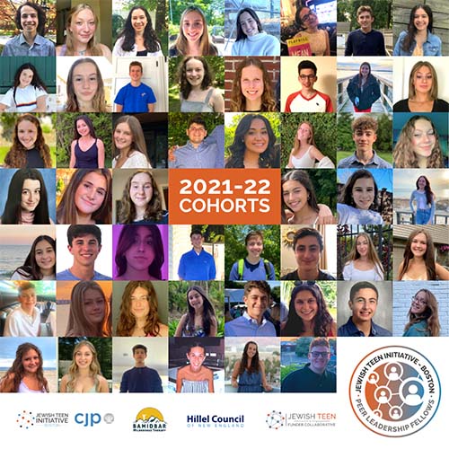 The 2021-22 Jewish Teen Initiative Peer Leadership Fellows (Courtesy image)