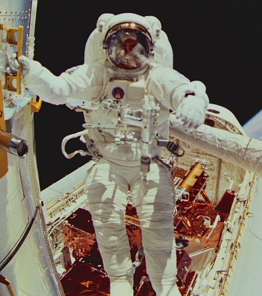 Dr. Hoffman on Spacewalk