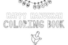 Hanukkah coloring book custom and craft