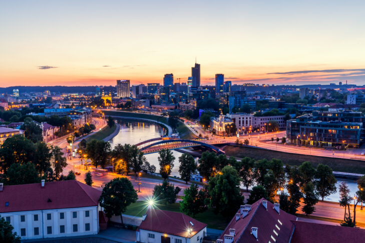 Vilnius at dusk