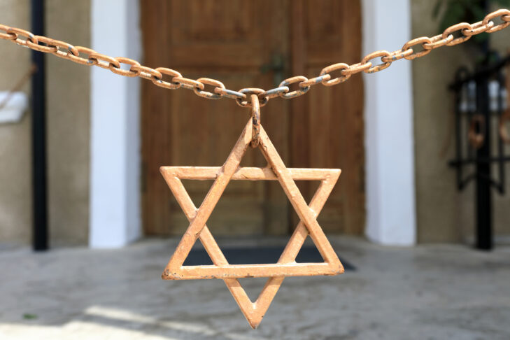 Star of David on chain in Synagogue Yegia-Kapai, Yevpatoria, Crimea