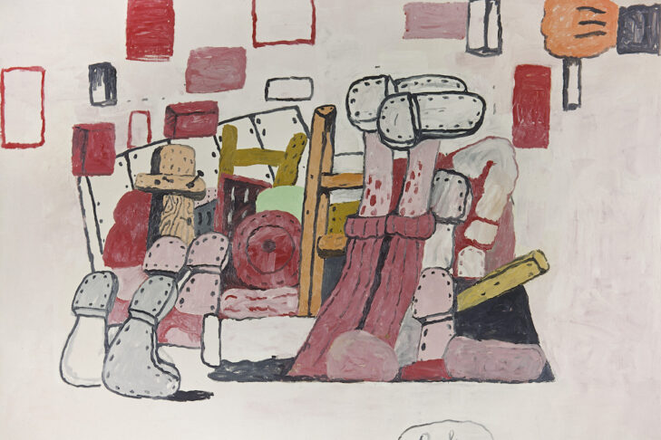 “Cellar,” 1970, by Philip Guston. Collection of Ann and Graham Gund. (© The Estate of Philip Guston, courtesy Hauser & Wirth/Museum of Fine Arts, Boston)
