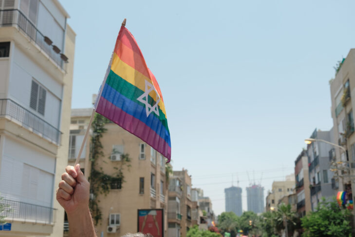 wavig david star jew lgbt gay flag