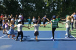 Epstein Hillel School students dance in a circle