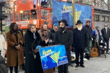Healey denounces ‘disturbing’ rise in antisemitism at menorah lighting