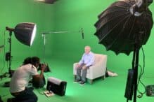 Hologram-like video testimony from Holocaust survivor David Schaecter will serve as the final exhibit in the future Boston Holocaust museum, slated to open in 2025.Courtesy of the Boston Holocaust Museum