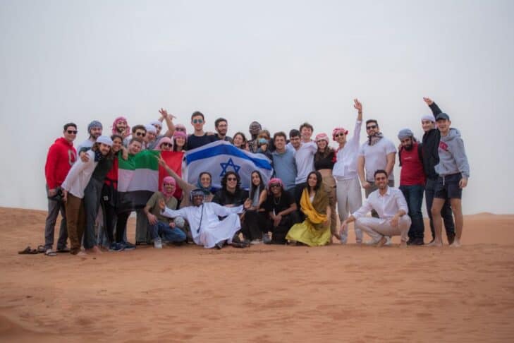 The fellowship cohort in Dubai (Photo: Israel on Campus Coalition)