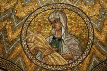Ruth, mosaic, Church of Hagia Maria Zion-The Dormition Church in Jerusalem
