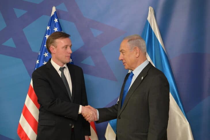 National Security Advisor Jake Sullivan and Israeli Prime Minister Benjamin Netanyahu (Photo: Amos Ben Gershom)