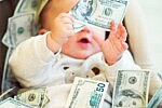 Baby Kids Children Money Cash Finance Financial Expensive Expenses Budget GlobalStock iStock