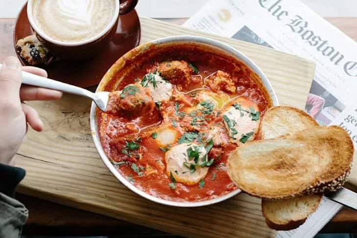 Traditional shakshuka at Tatte Bakery & Cafe (Courtesy photo) Traditional shakshuka at Tatte Bakery & Cafe (Courtesy photo)